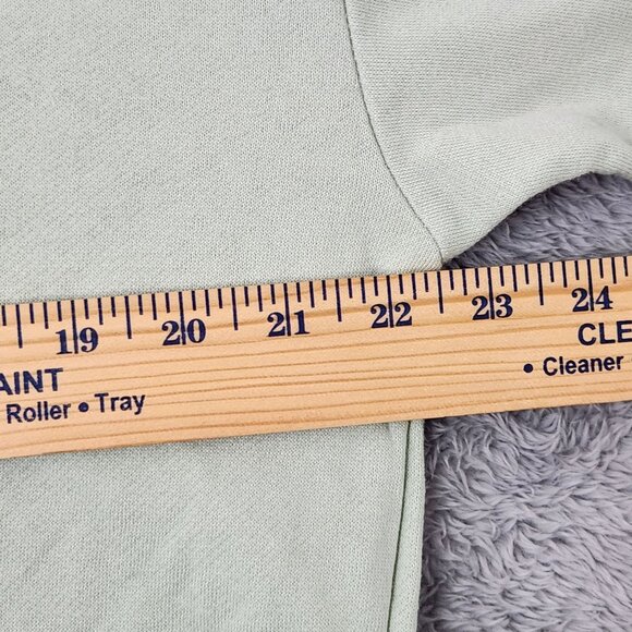 MTV Music Television Hoodie Size L Aqua Gray with Glitter Bow Print Cotton Blend - Picture 5 of 8